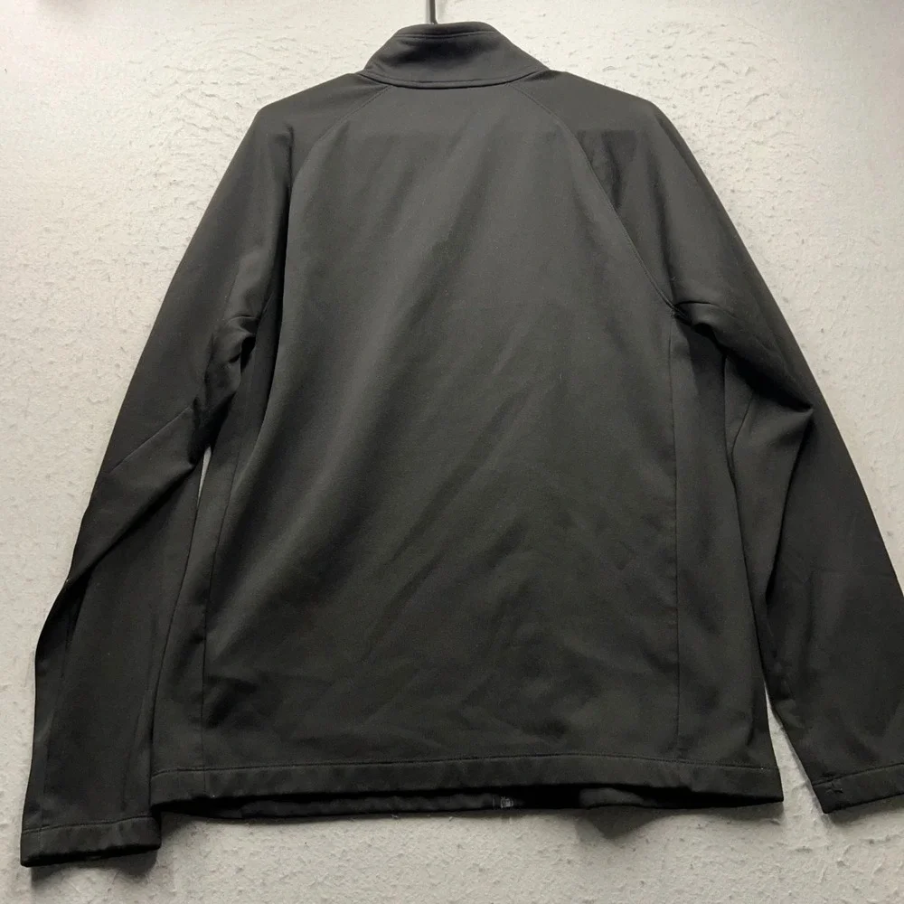 The North Face Mens Large Black Full Zip Softshell Jacket Golub Capital Logo